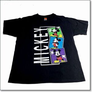 VTG Mickey Unlimited‎ T Shirt OSFA Large Adult Mouse Disney Black USA Cartoon